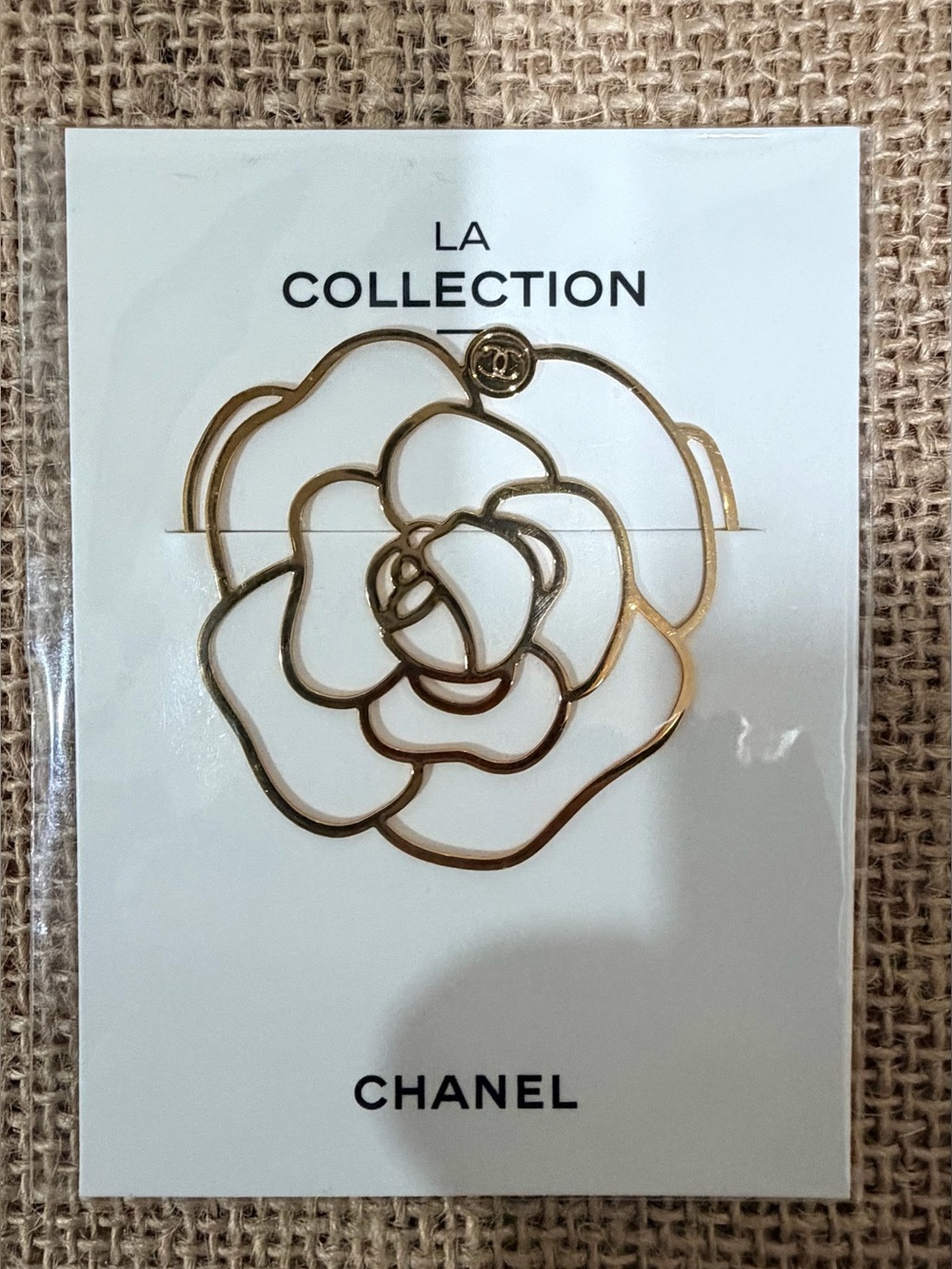 CHANEL Gold Camellia Bookmark - La Collection